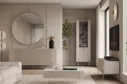 Bogart Szafki Rtv Do Salonu|Szafki Rtv*MALMI Szafka RTV 150 2D1SZ - cashmere / crema bianca  / złote nogi