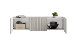 Bogart Szafki Rtv Do Salonu|Szafki Rtv*MALMI Szafka RTV 150 2D1SZ - cashmere / crema bianca  / czarny / wisząca