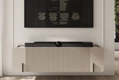 Bogart Szafki Rtv Do Salonu|Szafki Rtv*MALMI Szafka RTV 150 2D1SZ - cashmere / crema bianca  / czarny / wisząca