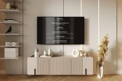 Bogart Szafki Rtv Do Salonu|Szafki Rtv*MALMI Szafka RTV 150 2D1SZ - cashmere / czarny / wisząca