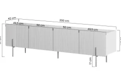 Bogart Szafki Rtv Do Salonu|Szafki Rtv*MALMI Szafka RTV 200 2D2SZ - cashmere / czarne nogi
