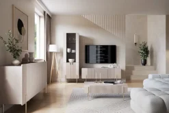 Bogart Szafki Rtv Do Salonu|Szafki Rtv*MALMI Szafka RTV 150 2D1SZ - cashmere / złote nogi