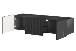 Bogart Szafki Rtv Do Salonu|Szafki Rtv*MALMI Szafka RTV 150 2D1SZ - czarny / złoty / wisząca