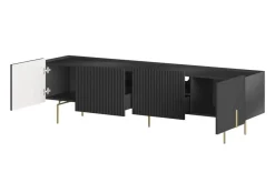 Bogart Szafki Rtv Do Salonu|Szafki Rtv*MALMI Szafka RTV 200 2D2SZ - czarny / złote nogi