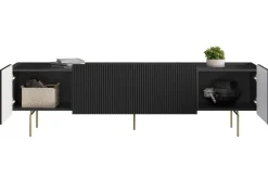 Bogart Szafki Rtv Do Salonu|Szafki Rtv*MALMI Szafka RTV 200 2D2SZ - czarny / złote nogi