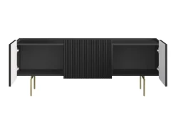 Bogart Szafki Rtv Do Salonu|Szafki Rtv*MALMI Szafka RTV 150 2D1SZ - czarny / złote nogi