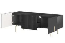 Bogart Szafki Rtv Do Salonu|Szafki Rtv*MALMI Szafka RTV 150 2D1SZ - czarny / złote nogi