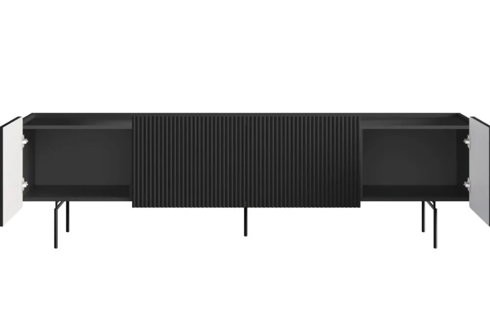 Bogart Szafki Rtv Do Salonu|Szafki Rtv*MALMI Szafka RTV 200 2D2SZ - czarny / czarne nogi