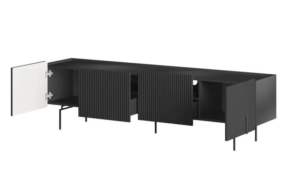 Bogart Szafki Rtv Do Salonu|Szafki Rtv*MALMI Szafka RTV 200 2D2SZ - czarny / czarne nogi