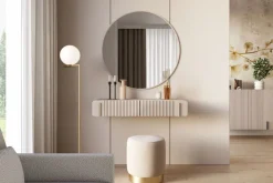 Bogart Konsole Do Przedpokoju|Toaletki Do Sypialni*MALMI Toaletka 100 2SZ - cashmere / złoty / wisząca