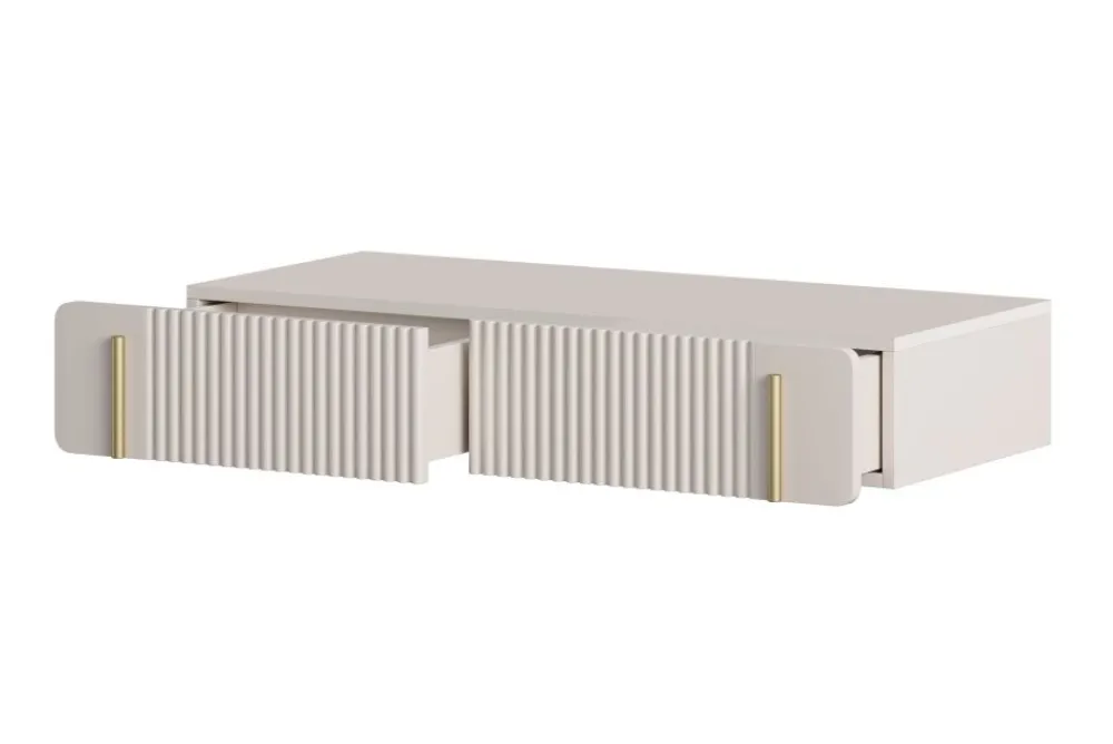 Bogart Konsole Do Przedpokoju|Toaletki Do Sypialni*MALMI Toaletka 100 2SZ - cashmere / złoty / wisząca