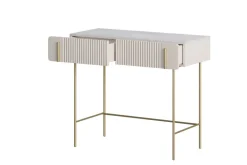 Bogart Konsole Do Przedpokoju|Toaletki Do Sypialni*MALMI Toaletka 100 2SZ - cashmere / crema bianca  / złote nogi