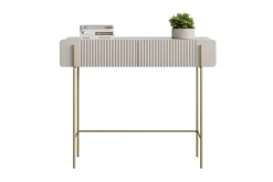 Bogart Konsole Do Przedpokoju|Toaletki Do Sypialni*MALMI Toaletka 100 2SZ - cashmere / crema bianca  / złote nogi