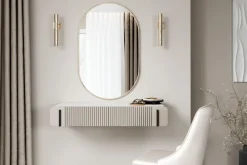 Bogart Konsole Do Przedpokoju|Toaletki Do Sypialni*MALMI Toaletka 100 2SZ - cashmere / crema bianca  / czarny / wisząca