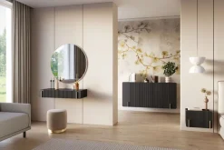 Bogart Konsole Do Przedpokoju|Toaletki Do Sypialni*MALMI Toaletka 100 2SZ - czarny / złoty / wisząca