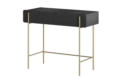 Bogart Konsole Do Przedpokoju|Toaletki Do Sypialni*MALMI Toaletka 100 2SZ - czarny / złote nogi