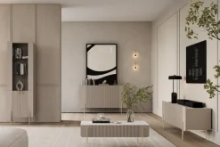 Bogart Szafki I Regały*MALMI Witryna 60 4D - cashmere / złote nogi