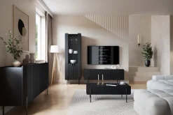 Bogart Szafki I Regały*MALMI Witryna 60 4D - czarny / czarne nogi