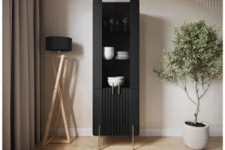 Bogart Szafki I Regały*MALMI Witryna 60 4D - czarny / złote nogi