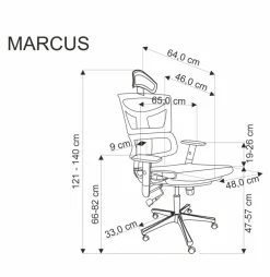 Halmar Fotele*MARCUS fotel gabinetowy czarny1 sztuka