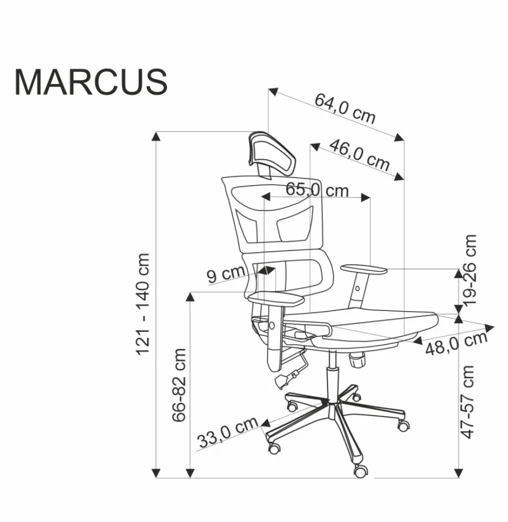 Halmar Fotele*MARCUS fotel gabinetowy czarny1 sztuka
