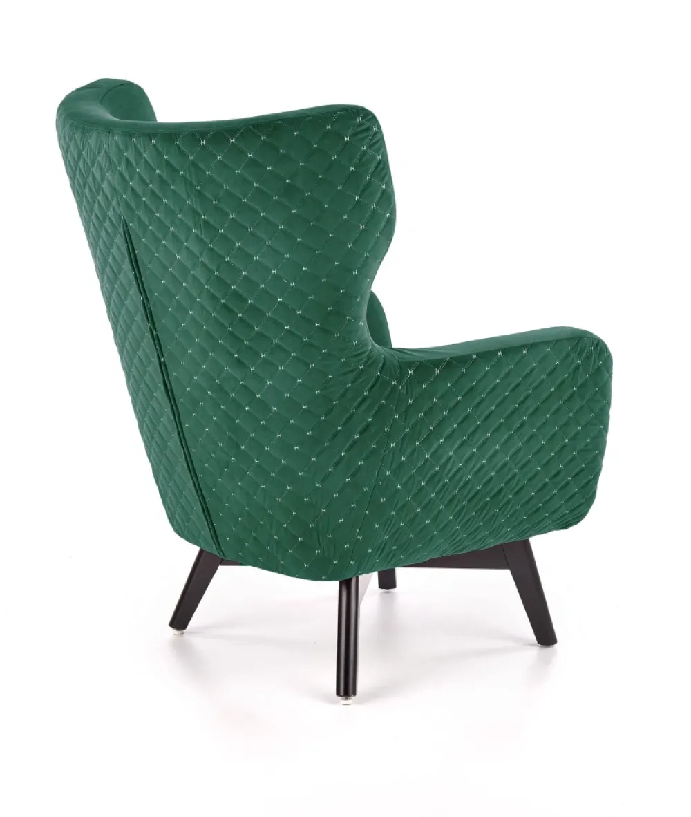 Halmar Fotele*MARVEL fotel wypoczynkowy ciemny zielony / czarny1 sztuka