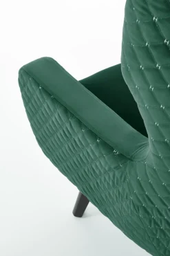 Halmar Fotele*MARVEL fotel wypoczynkowy ciemny zielony / czarny1 sztuka