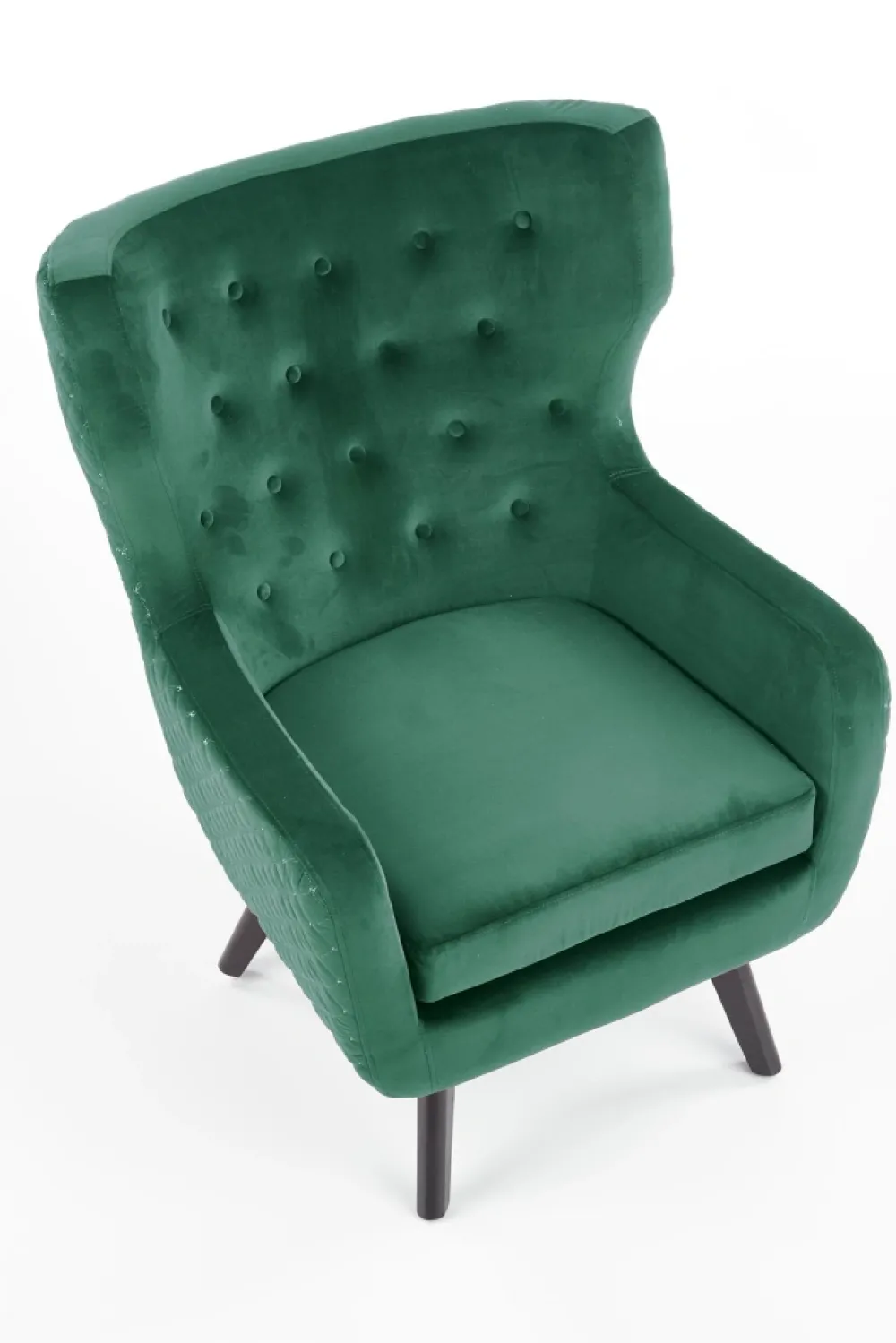 Halmar Fotele*MARVEL fotel wypoczynkowy ciemny zielony / czarny1 sztuka