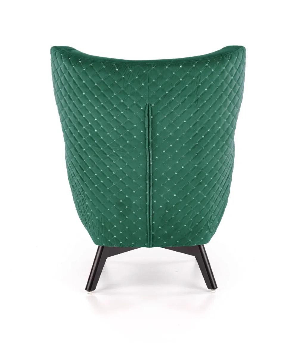 Halmar Fotele*MARVEL fotel wypoczynkowy ciemny zielony / czarny1 sztuka