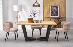 Halmar Stoły*MASSIVE 2 stół rozkładany 160-250x90x77 cm dąb naturalny/czarny (2p=1szt)1 sztuka