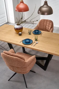 Halmar Stoły*MASSIVE 2 stół rozkładany 160-250x90x77 cm dąb naturalny/czarny (2p=1szt)1 sztuka