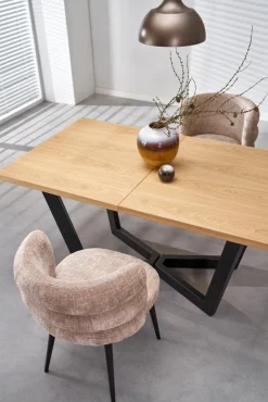 Halmar Stoły*MASSIVE 2 stół rozkładany 160-250x90x77 cm dąb naturalny/czarny (2p=1szt)1 sztuka