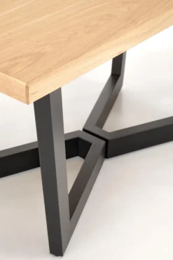 Halmar Stoły*MASSIVE 2 stół rozkładany 160-250x90x77 cm dąb naturalny/czarny (2p=1szt)1 sztuka