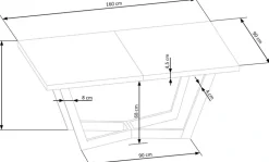 Halmar Stoły*MASSIVE 3 stół rozkładany 160-250x90x77 cm dąb naturalny/dąb naturalny (2p=1szt)1 sztuka
