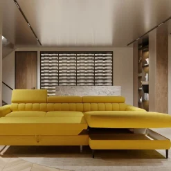 Wersal Narożniki Do Salonu|Narożniki*Mały narożnik rozkładany z regulowanymi zagłówkami Navas S