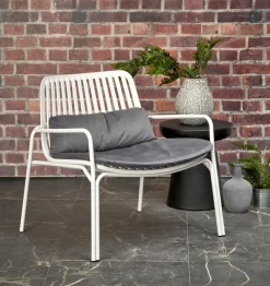 Halmar Fotele*MELBY fotel wypoczynkowy, stelaż - biały, tapicerka - popielaty (2p=6szt)1 sztuka