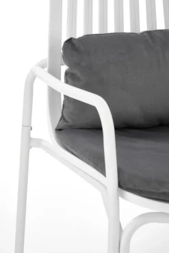 Halmar Fotele*MELBY fotel wypoczynkowy, stelaż - biały, tapicerka - popielaty (2p=6szt)1 sztuka