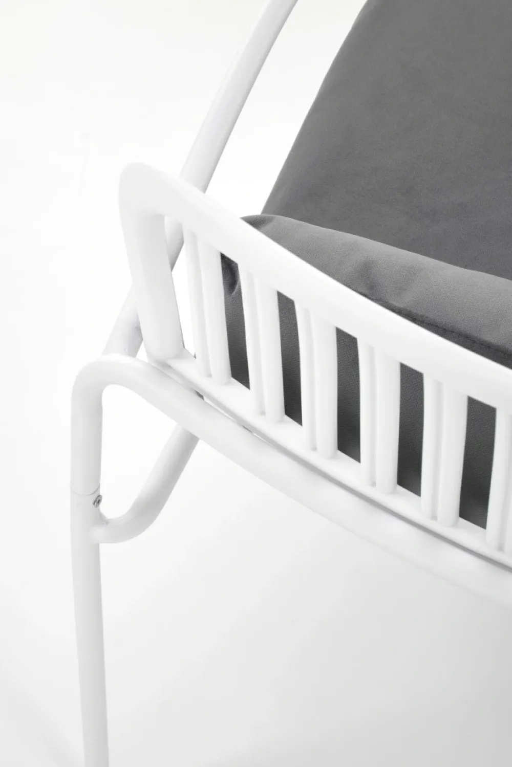 Halmar Fotele*MELBY fotel wypoczynkowy, stelaż - biały, tapicerka - popielaty (2p=6szt)1 sztuka