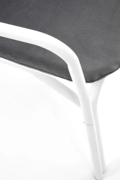 Halmar Fotele*MELBY fotel wypoczynkowy, stelaż - biały, tapicerka - popielaty (2p=6szt)1 sztuka