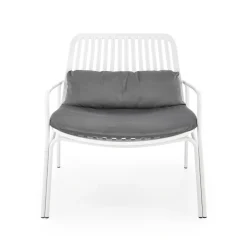 Halmar Fotele*MELBY fotel wypoczynkowy, stelaż - biały, tapicerka - popielaty (2p=6szt)1 sztuka