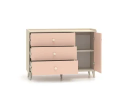 ML Meble Komody*Mevel 05 Piasek pustyni/Millennial pink - komoda 1D3S