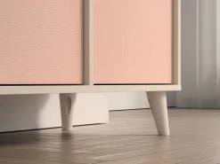 ML Meble Komody*Mevel 05 Piasek pustyni/Millennial pink - komoda 1D3S