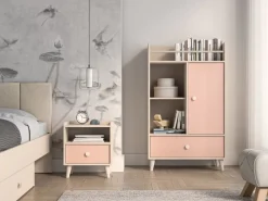 ML Meble Szafki Nocne*Mevel 10 Piasek pustyni/Millennial pink - szafka 1S