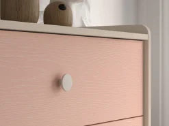 ML Meble Komody*Mevel 06 Piasek pustyni/Millennial pink - komoda 3S