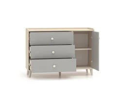 ML Meble Komody*Mevel 05 Piasek pustyni/szary pallad - komoda 1D3S