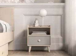 ML Meble Szafki Nocne*Mevel 10 Piasek pustyni/szary pallad - szafka 1S
