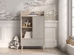 ML Meble Komody*Mevel 04 Piasek pustyni/szary pallad - komoda 1D1S