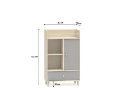 ML Meble Komody*Mevel 04 Piasek pustyni/szary pallad - komoda 1D1S