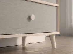 ML Meble Komody*Mevel 04 Piasek pustyni/szary pallad - komoda 1D1S