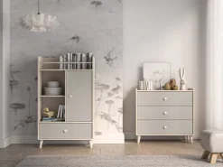 ML Meble Komody*Mevel 04 Piasek pustyni/szary pallad - komoda 1D1S